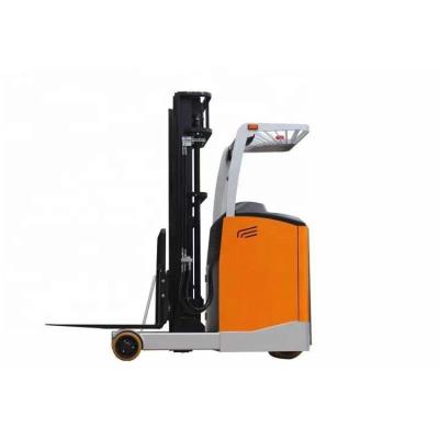 China Hotels Battery Operated Electric Reach Forklift With EPS System High Quality Reach Stacking Truck for sale