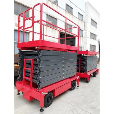 China Hotels Super Quality 12 Meter 500Kg Scissor Lift Scaffolding 18M Hydraulic Electric Lift Mobile Scissor Forklift Platform for sale