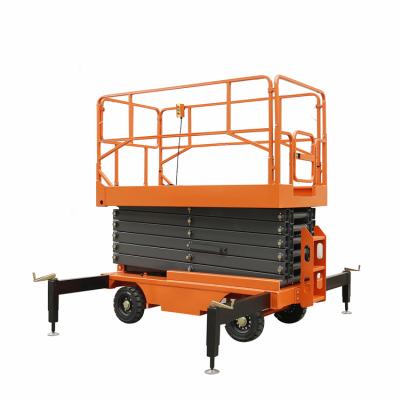 China Hotels Electric Self Propelled Hydraulic Lifting Mobile Forklift Platform Truck Cargo High Altitude Working Ladder for sale