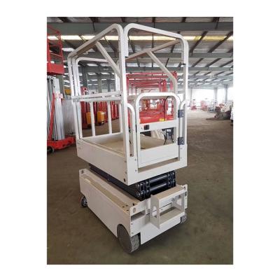 China Hotels 8M 10m Self Propelled Mobile Electric Scissor Lift Mini Hydraulic Platform Aerial Work for sale