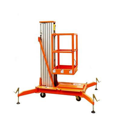 China High Quality Hotels Single Person Lift Aluminum Mast Lift Movable Aluminum Work Platform for sale