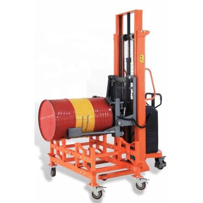 China Hotels Best Selling Semi Electric Oil Drum Lifter Stacker Unloader for sale