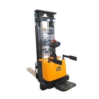 China Hotels High Grade Rider Truck Forklift Electric Pallet Elevator Stacker for sale