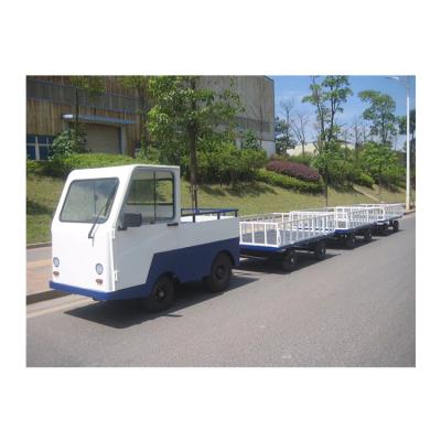 China Hotels Electric Tow Tractor Seated Rider Battery Airport Luggage Towing Truck for sale