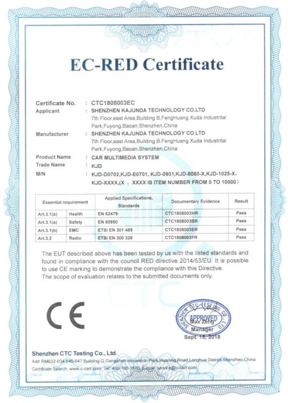 CE - Shenzhen Kanor Electronic Technology Co., Ltd.