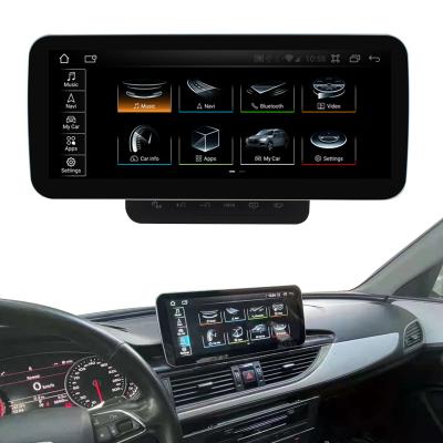 China 12.3 inch screen android car gps navigation for audi a6 c6 4f car radio gps system 2005-2011 for sale