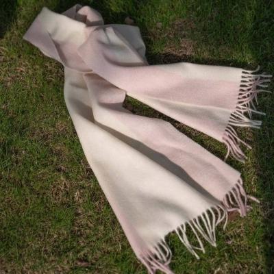 China 100% Pink White Cashmere Stripe Pashmina Scarf Cashmere Scarf Women for sale