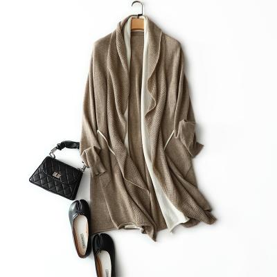 China Long cardigan sheer khaki custom knitted breathable jumper cardigan cashmere for sale