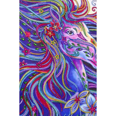 China Modern partial drills 5d diamond painting handmade diy painting shining horse unicorn for sale