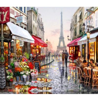 China Artificial Diamond Painting Pillow Stunning Eiffel Tower for sale