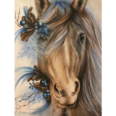 China Hotsale diy painting of full resin drills diamond painting nautical wall art for adults and kid horse theme for sale