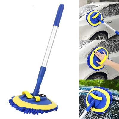 China NEW Extendable Aluminum +plastic+microfiber car wash sweep multifunctional cleaning tools long handle mop for sale