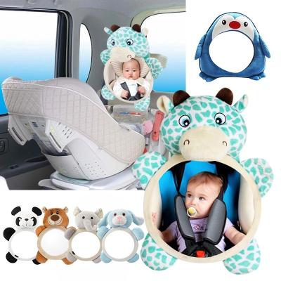 China Cartoon Shape Cartoon Baby Safety Back Cover Mirrors Adjustable Car Baby Safety Car Rear Seat View Mirror For Kids for sale