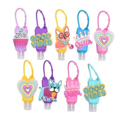 China China 30ml Silicone Gel Holder Cute Mini Hand Sanitizer Hand Gel Holder Travel Shampoo Portable Safe Bottle for sale