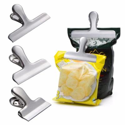 China Sustainable Stainless Steel Food Storage Bag Clip Snacks Sealing Clip for sale