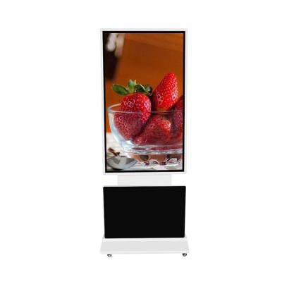 China Indoor Mall Vendor Porcelain Kiosk Slim Design Rotating Advertising Signage for sale