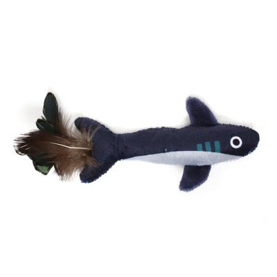 China Sustainable 20 Years Experience Plush Toys Professional Wholesale Organic Cat Fish Toy Eco Friendly Pet Toys for sale