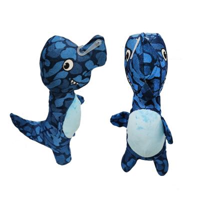 China Durable Strong Dinosaur Shape Filling Cotton Cloth Squeaky Dog Toy for sale