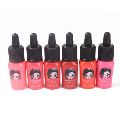 China Cheap Romantic Bear 6 Colors Sunscreen Milk Bottle Shape Waterproof Durable Lip Tint for sale