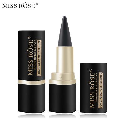 China Waterproof Ready to Ship Miss Rose Pen Black Gel Eyeliner Waterproof Color Pencil Eyeliner Custom Private Label for sale