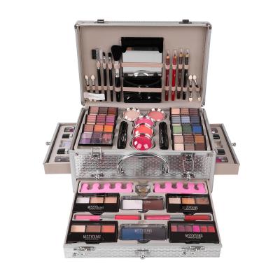 China Waterproof Ready To Ship 88 Colors MISS Young Women Cosmetics All In One Makeup Kit Full Set Aluminum Box for sale