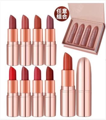 China Matte Ready To Ship 8 Color Combination Vegan Lipstick Bullet Random Nude Matte Kit Custom Logo Organic Lipstick Bullet Set Waterproof for sale