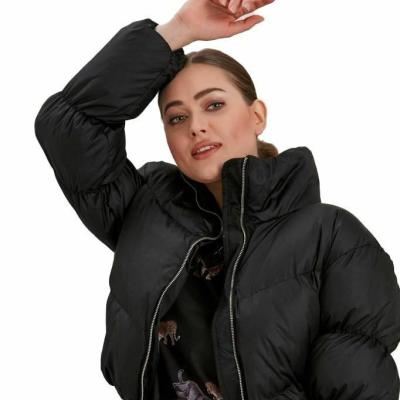 China New Style Waterproof Female Clothing Jackets Long Solid Color Zipper Sport For Ladies Loose Thicken Jacket for sale