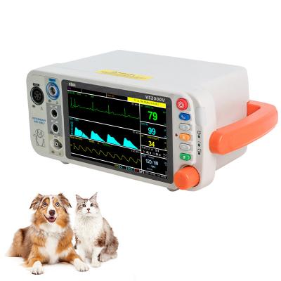 China Animal Health Diagnostic Standard Configuration Equipment ETCO2 Multiparameter Veterinary Veterinary Vital Signs Monitor for sale