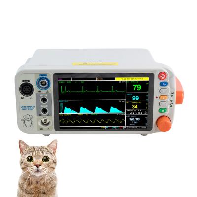 China High Quality Veterinary Animal Health Diagnostic Equipment 7 Inch High Resolution Color LCD Display Vital Sign Spo 2 Animal Monitor For Veterinary Clinic for sale