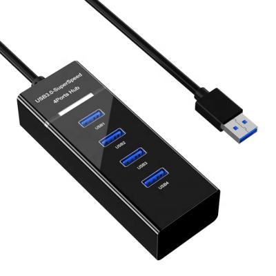 China Hot Selling Super Laptop USB 2.0 Speed ​​4 Ports USB Hub With LED Indication For Computer for sale