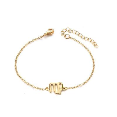 China FASHIONABLE Hot Selling Stainless Steel Boutique Gold Plated Chain Link Zodiac Bracelet Jewelry Accessories Gift Party for sale