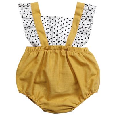 China Hot Selling Sleeveless Infant Baby Clothes Kit Lovely Floral Print Cotton Jumpsuit Romper for sale