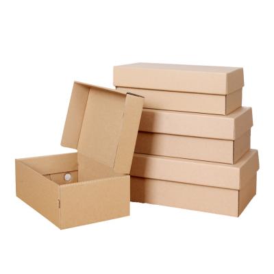 China Recyclable Folding Kraft Paper Customized Shoe Box Packaging Box Super Hard Customized Direct Supply for sale