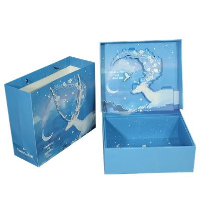 China Handmade Customized Luxury Baby Cardboard Packaging Box Gift Box For Christmas for sale