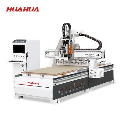 China HUAHUA SKG-812M Automatic Muti spindle industrial woodworking CNC router machine for sale