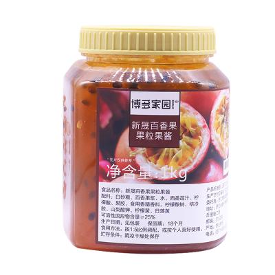 China Edible Bubble Tea Boduo Passion Flower Jam Bubble Tea Ingredients 1KG Fruit Jam For Milk Tea Fruit Syrup Concentrate for sale