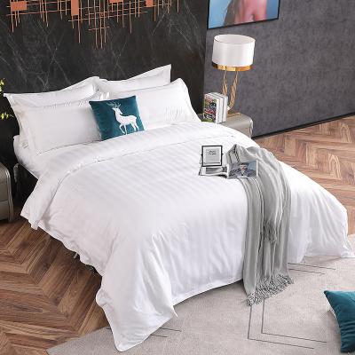 China High-quality Sabanas De Algodon Custom anti-static printed white 100% pure cotton hotel bedding set of four pieces for sale