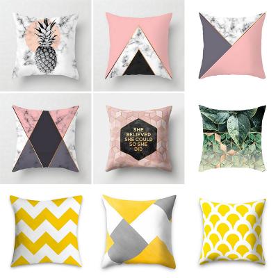 China Nordic Geometric Sofa Custom Luxury Sublimation Pillow Cases PORTABLE Plush Cushion Cover Cushion Covers for sale