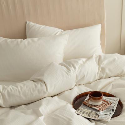 China Hotel Designer Anti-Static Cotton Bed Sheet Set Luxury Linen Bedding Duvet Cover Fitted for sale