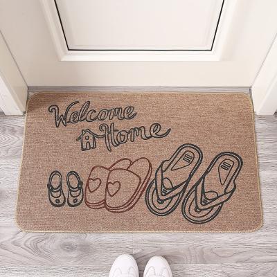 China Wholesale Washable Printed Waterproof Mat Cover Floor Protection Entryway Canvas Mat for sale