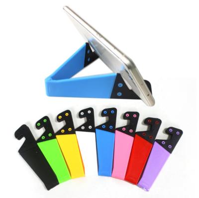 China Multifunctional Logo Printed Promotional V Shape Folding Cell Phone Mobile Stand for sale