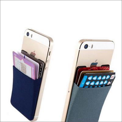 China OEM Customized Logo Design Flexible Wallet Mobile Phone Pocket Smart Card Holder for sale