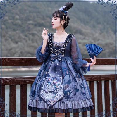 China Original Design Polyester Party Costumes Ladies Women Ladies Anime Princess Gothic Unicorn Lolita Dress for sale