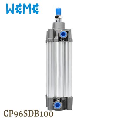 China Cost Effective Type CP96SDB100-100 ISO 15552 Cylinder , WeMe SMC Stroke 25/50/75/100/125/150/175/200/225/250/300/350/400/450/500/600 In Stock for sale