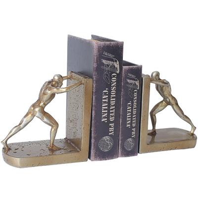 China Europe Art Home Desktop Decorations High Quality Gold Resin Book Stand for sale