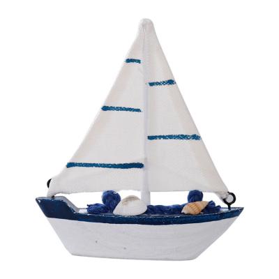 China Europe Mini Wooden Sailing Boat, Nautical Handmade Wooden Vintage Sailboat Decoration, Mini Decorative Sailboat Model for Home Ornament for sale