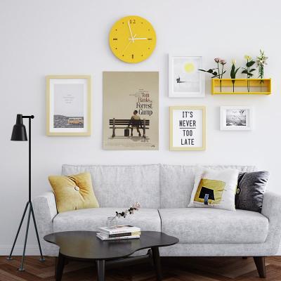 China Creative 7 Pieces Set Modern Wall Art Gallery Combined Decorative Wall Picture Frame Set for sale