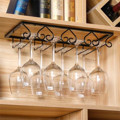 China Hot Sustainable Amazon Hear Home Design Kitchen Bar Wine Glass Shelf Storage Hanger for sale