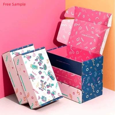 China Custom Recyclable With Logo Color Printed Luxury Recycled Makeup Skincare Cosmetic Packaging Corrugated Mailing Paper Boxes For Cosmetics for sale