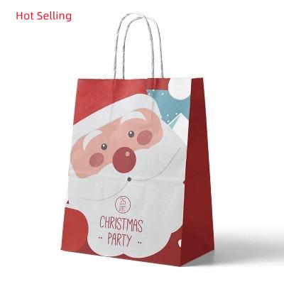 China Hdpk Stain Christmas Gift Wrapping Recyclable Paper Bag for sale